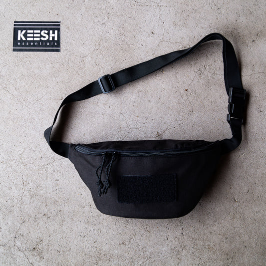 Handgemachte taktische Bauchtasche in Schwarz - Crossbody Bag für EDC, Outdoor und Airsoft